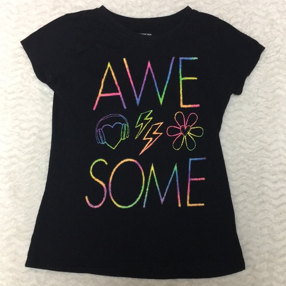 Route 66 Other - Rainbow Awesome Short Sleeve Shirt - Girls 10/12